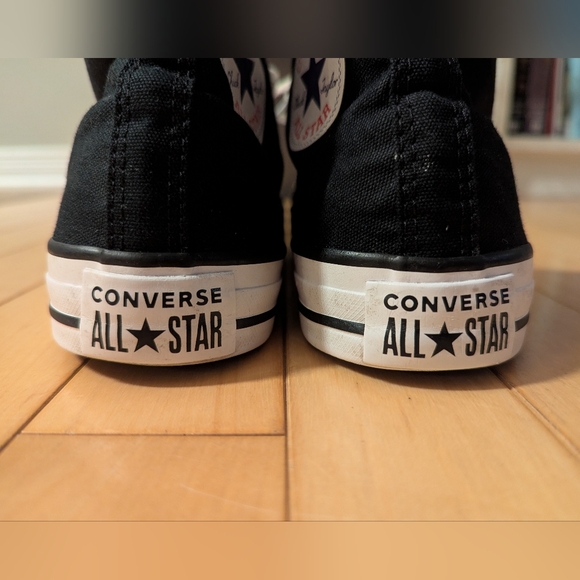 Vintage Converse All Star Chuck taylor High Top Black Sneakers SZ 37 (8 US) - Picture 11 of 14